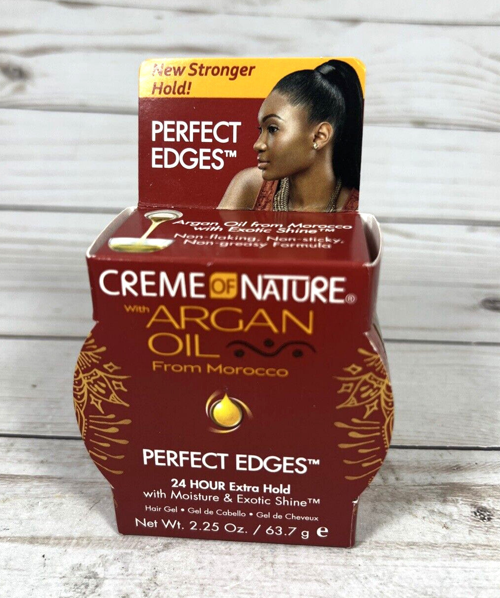 Argan Oil Perfect Edges Hair Gel Extra Hold 2.25oz - 3 Pack