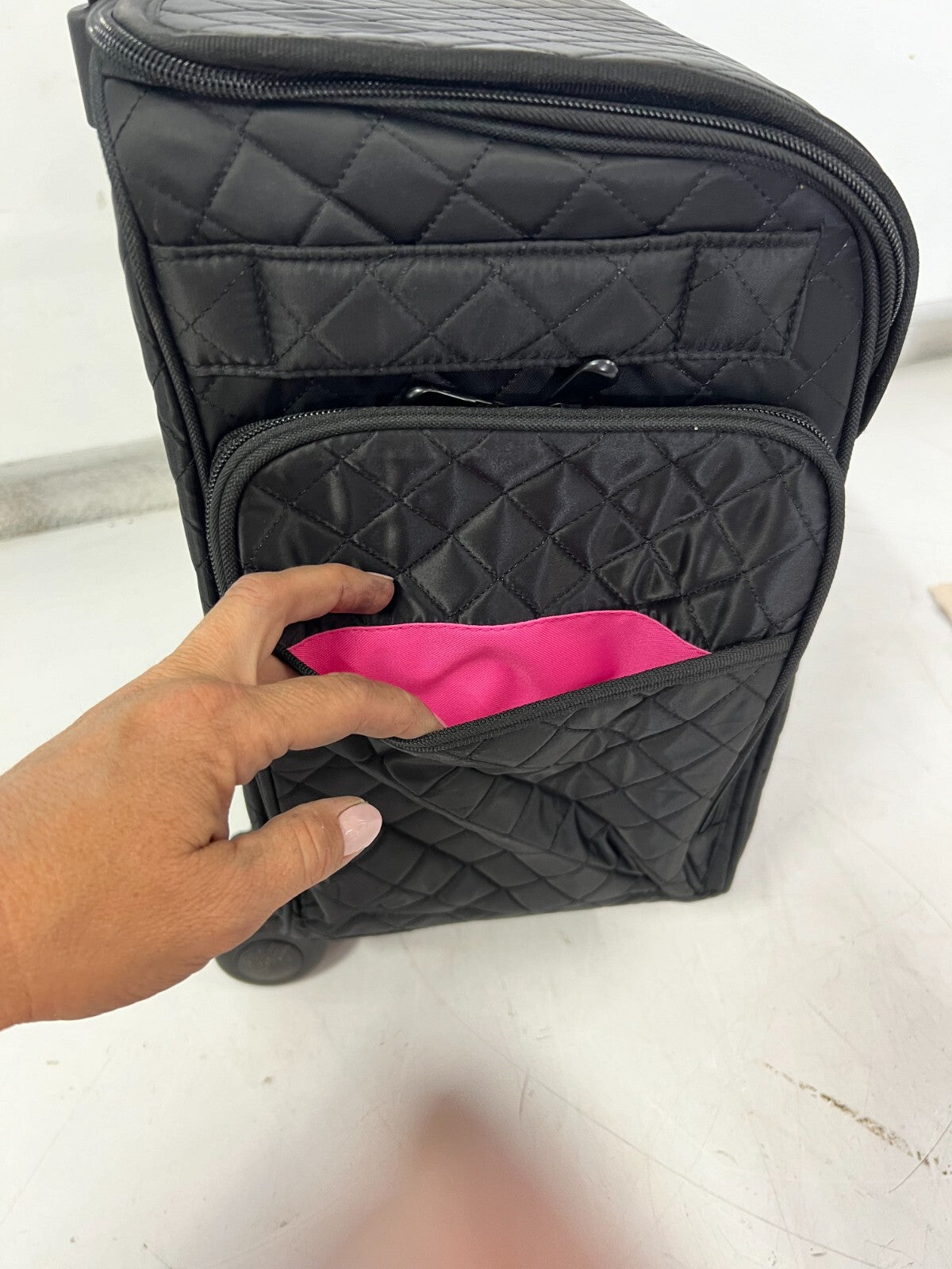 Rolling Makeup Train Case with Wheels & Large Capacity - Portable Cosmetic Organizer