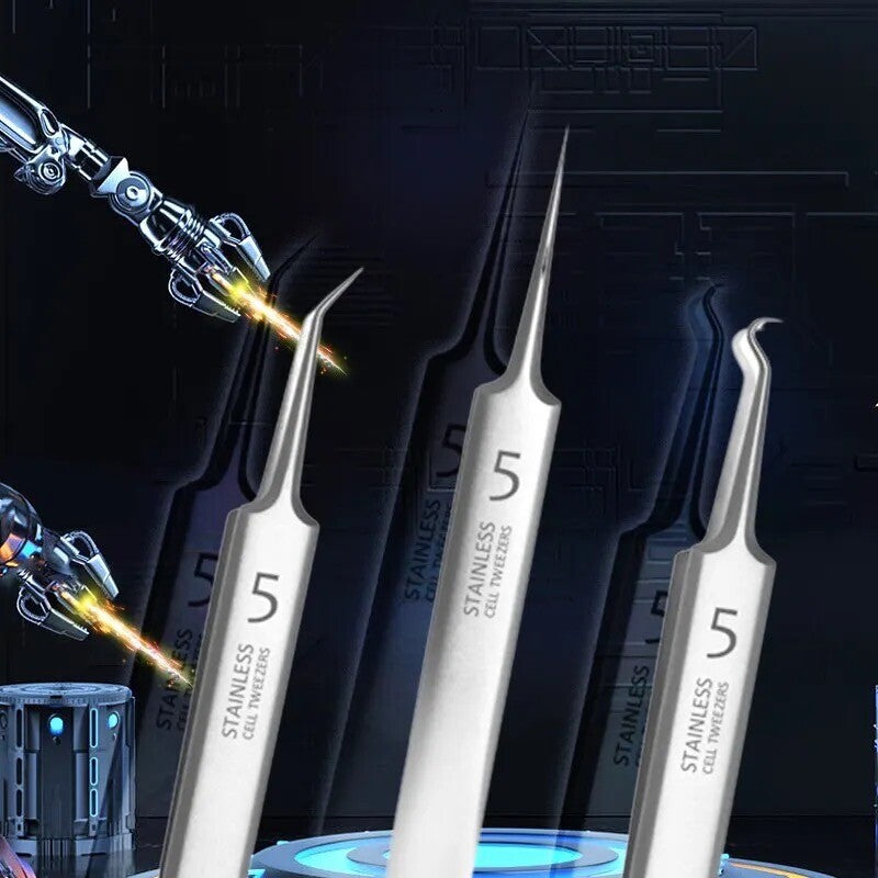 3PC Ultra-Fine Blackhead Remover Tweezer Set for Face Care - Salon Quality