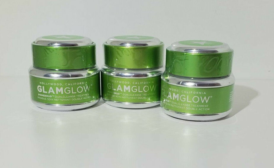 GLAMGLOW POWERMUD DUALCLEANSE TREATMENT 0.5 oz, Pack of 3