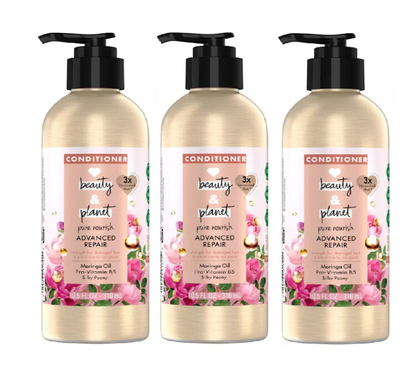 Love Beauty & Planet Pure Nourish Repair Damaged Hair Conditioner 3 Pack