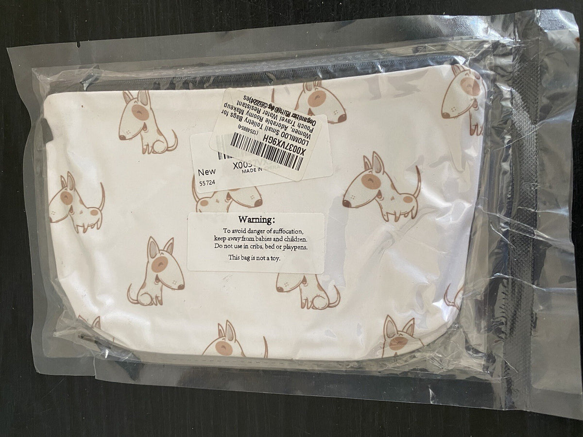 Small Puppy Dog Toiletry Bag - Adorable Travel Makeup & Organizer Pouch