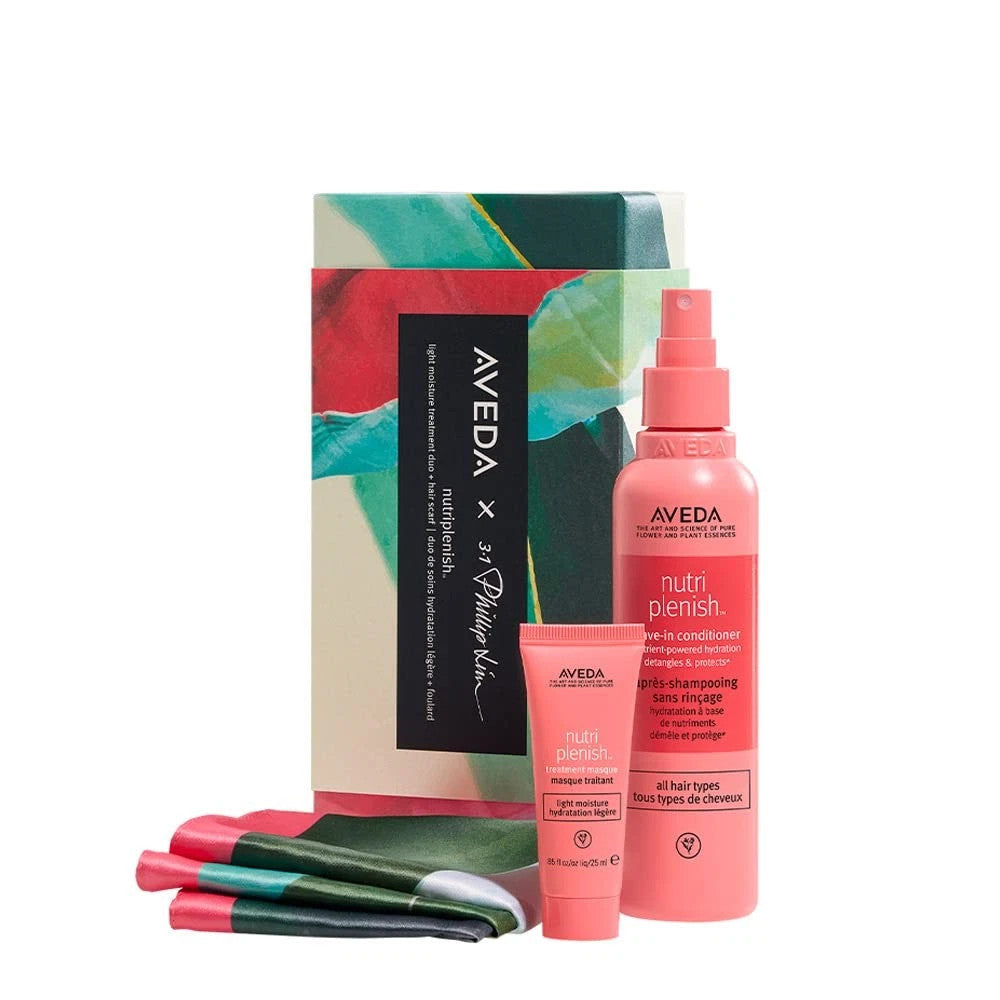 Aveda Nutriplenish Light Moisture Hair Treatment Duo & Hair Scarf Gift Set