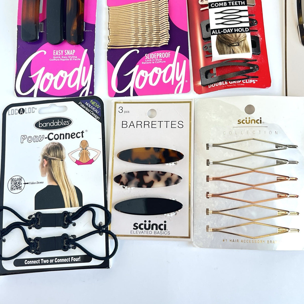 Hair Accessories Assorted NEW Never Worn Lot Of 8 Goody Revlon Scunci