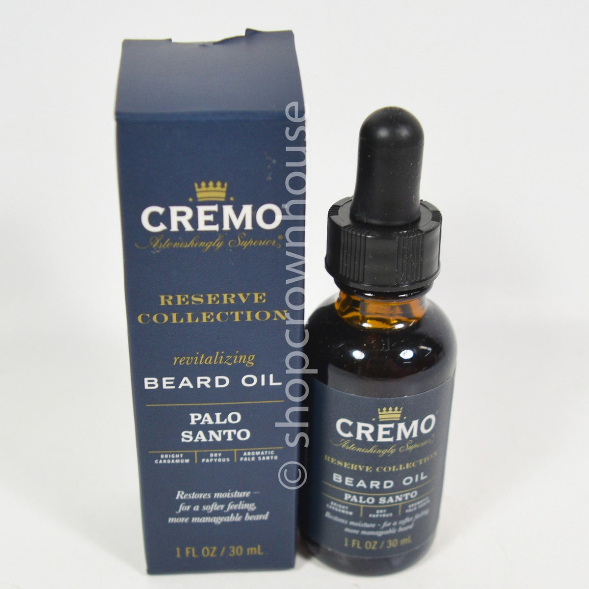 Beard Oil with Palo Santo - 1 fl oz Tames & Conditions, Glass Dropper