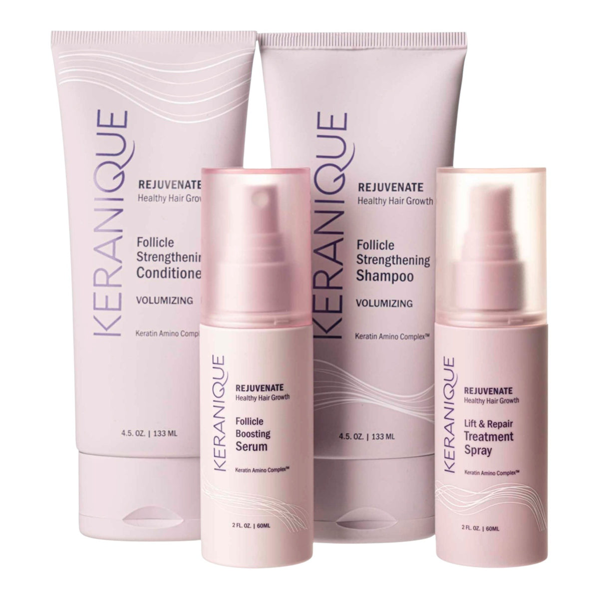 Hair Volumizing System Kit with Keratin Shampoo & Conditioner