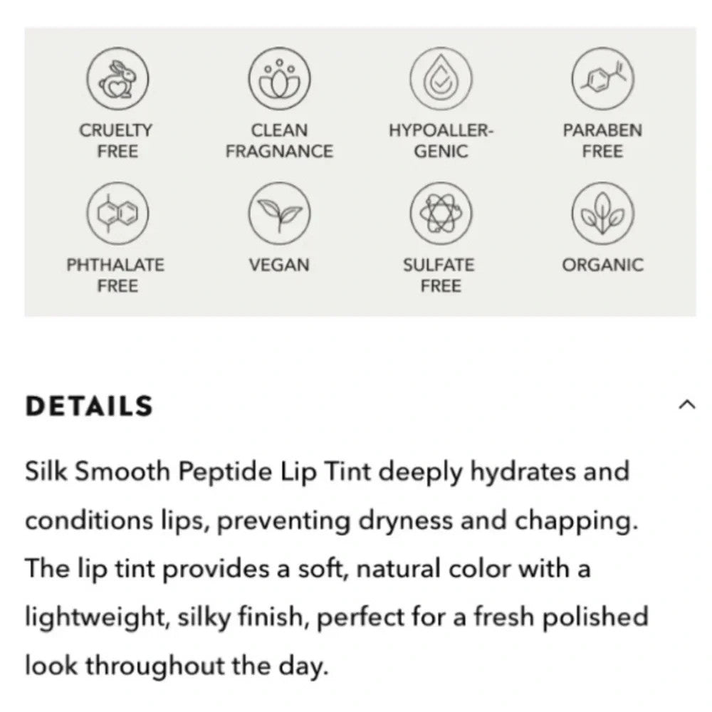 Lip Gloss with Peptide & Organic Ingredients - Light Pink Hydrating Lip Tint