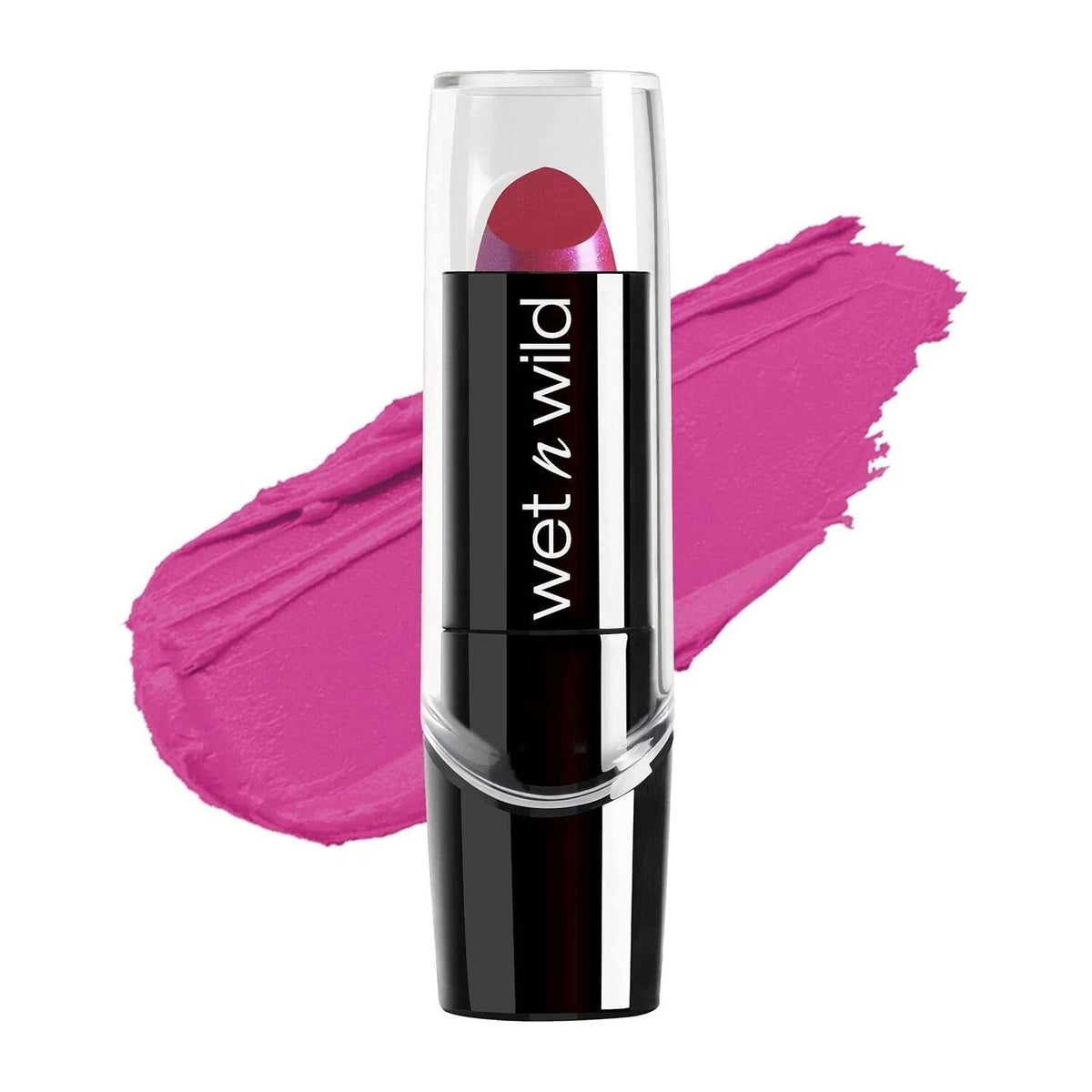 Hydrating Lipstick in Rich Fuchsia with Blue Pearl - Silk Finish Lip Color