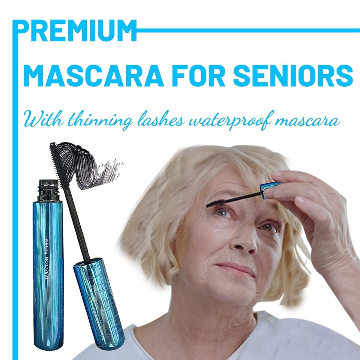 Waterproof Lash Mascara for Thinning & Sensitive Eyes - Fuller, Longer Lashes