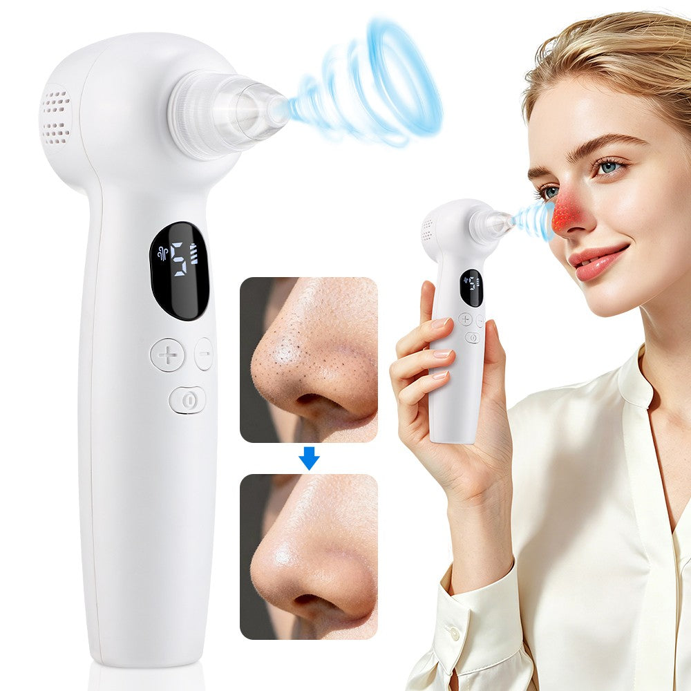 Electric Blackhead Remover Pore Vacuum with 4 Heads & Hot Compress