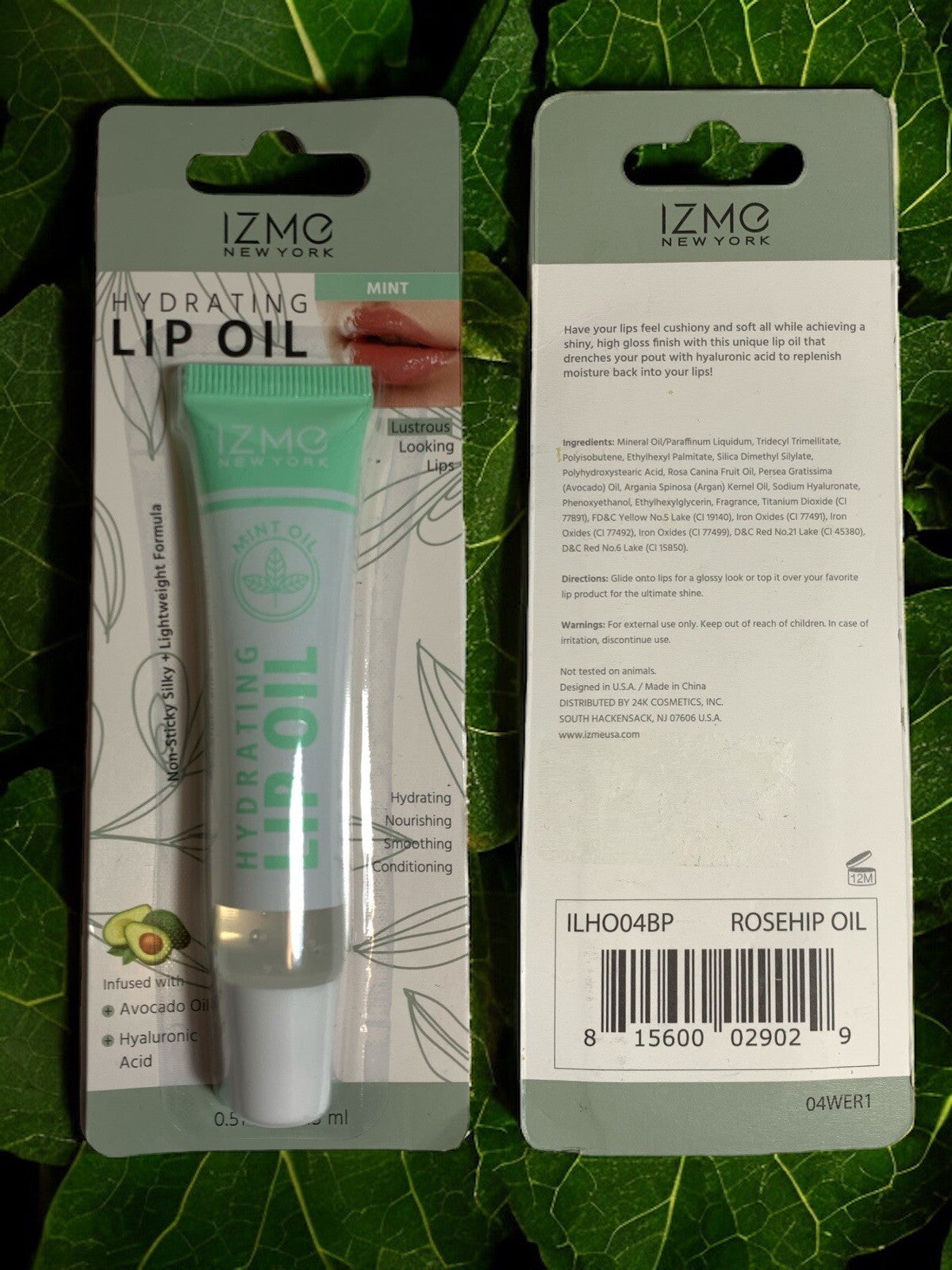 Hydrating Lip Oil with Mint & Hyaluronic Acid - Moisturizing Long-Lasting Lip Care