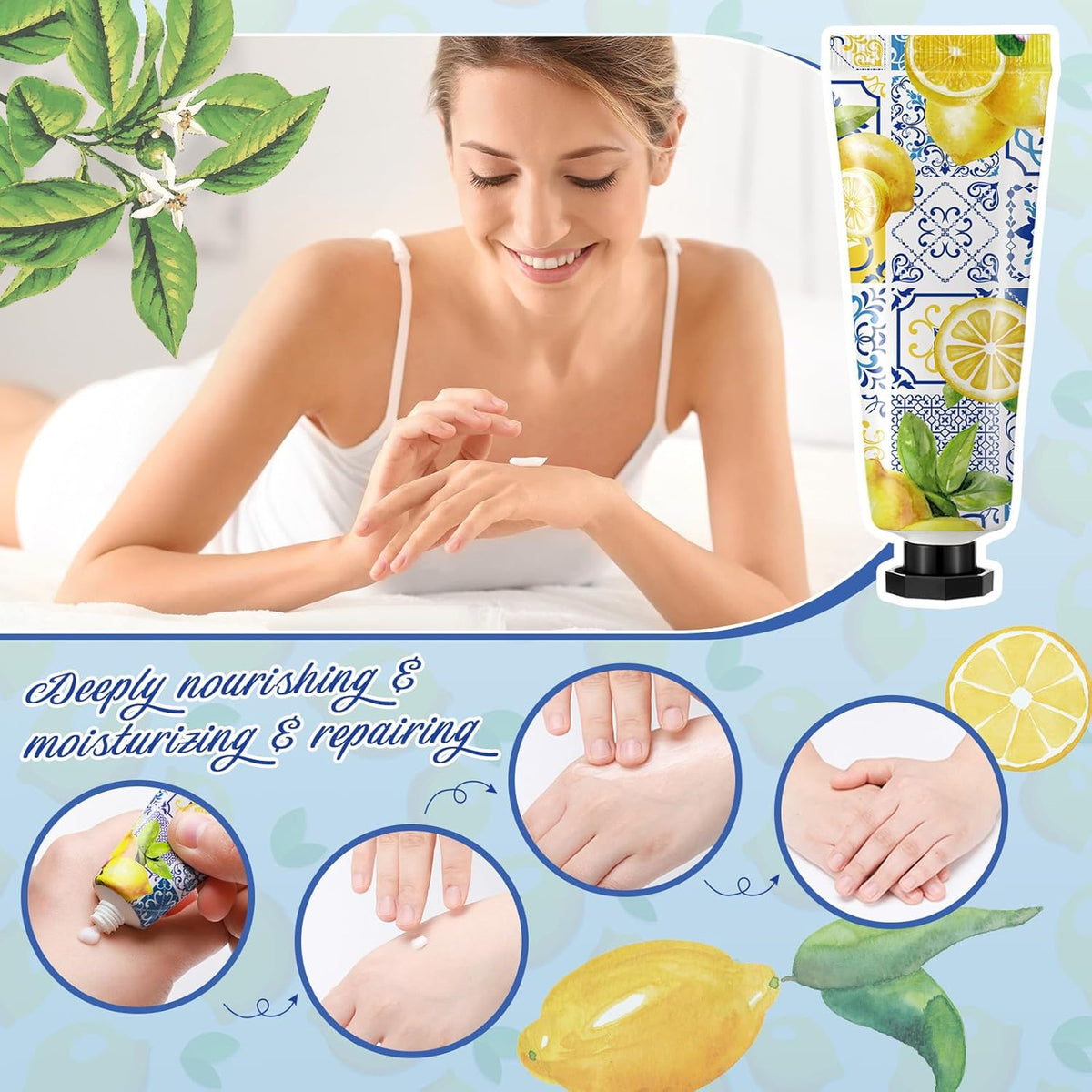 Baby Shower Hand Cream Gift Sets 48 Pieces Lemon Bridal Wedding Party