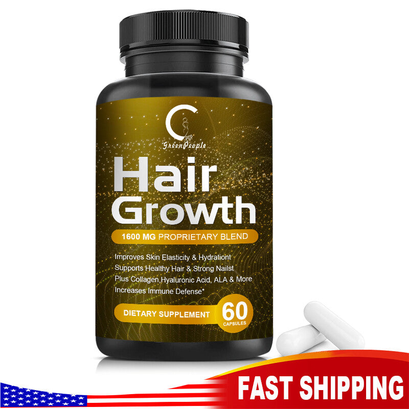 Hair Growth Herbal Supplement Pills - 5000mg Capsules