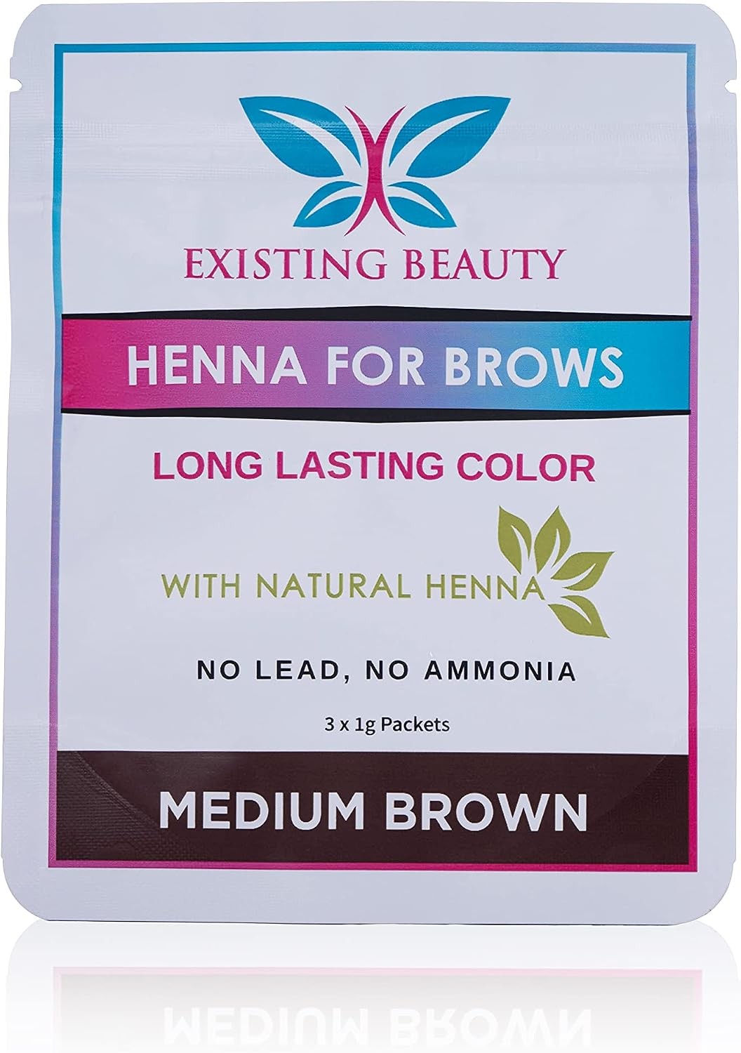 Medium Brown Eyebrow Henna Tint Kit for Natural, Long-Lasting Color