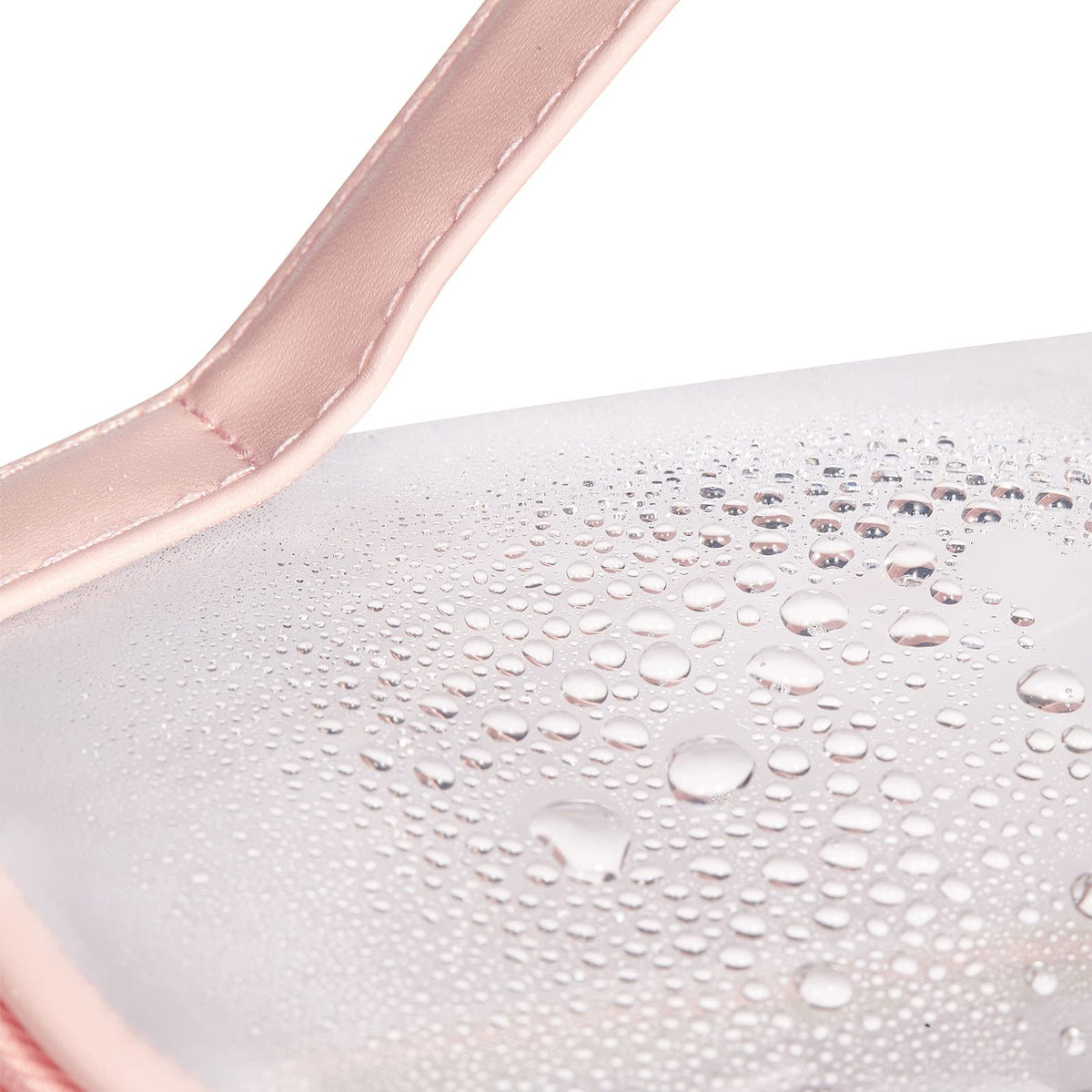 Heavy Duty Clear Cosmetic Bag Waterproof Travel Toiletry Organizer Pink