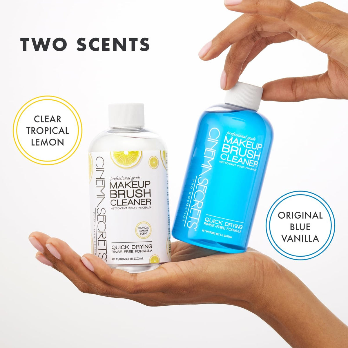 Cinema Secrets Blue Vanilla Makeup Brush Cleaner Solution – Quick-Drying