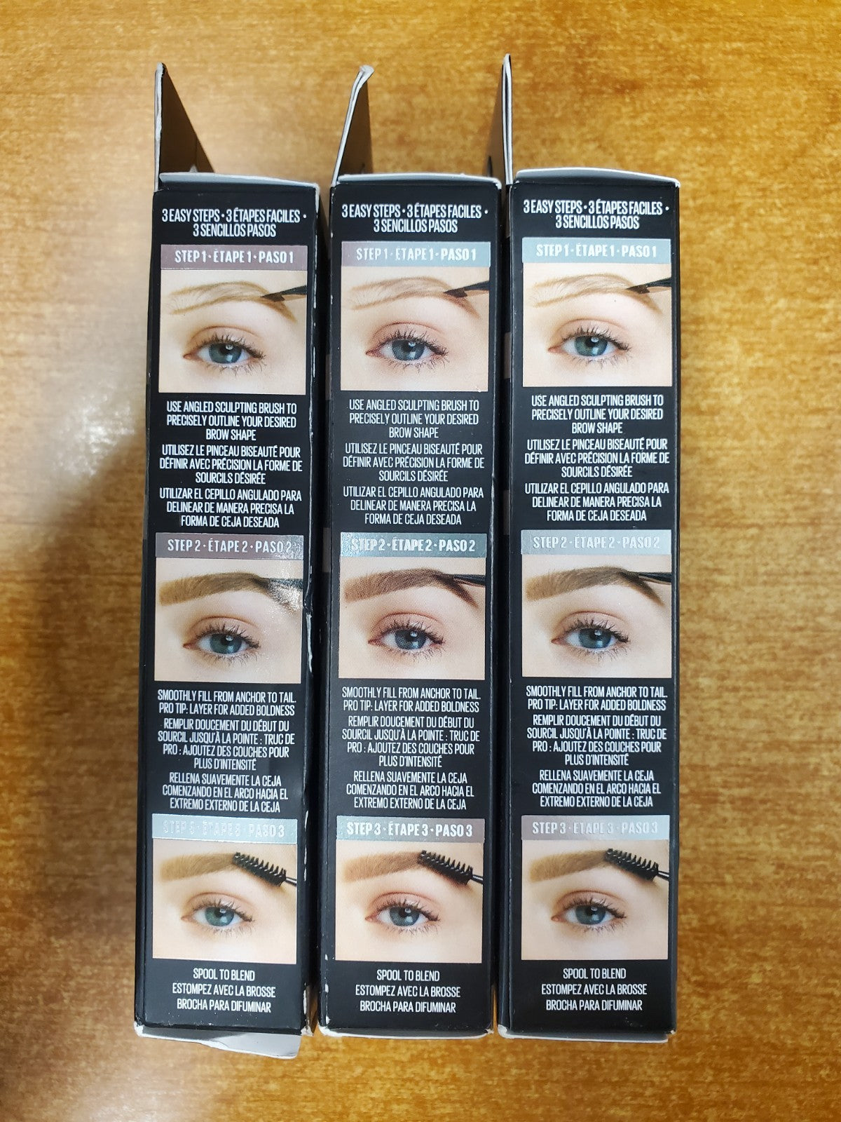 3 Pack Waterproof Brow Pomade - Ash Brown, Long-Lasting & Smudge-Proof