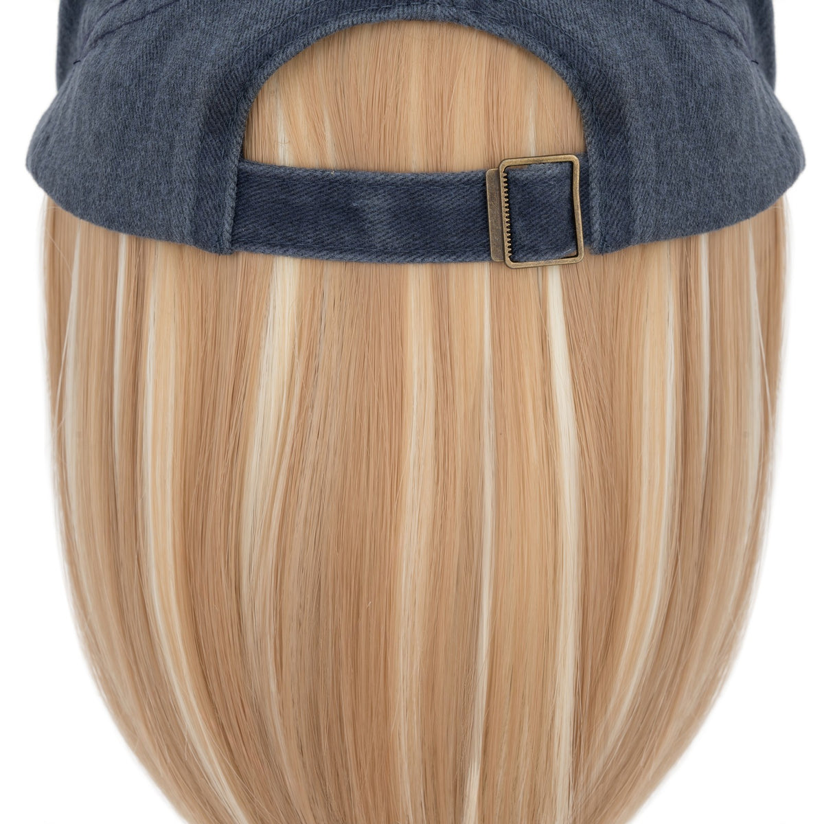 8-Inch Curly Baseball Cap with Synthetic Ponytail Hair Extensions - Natural Look