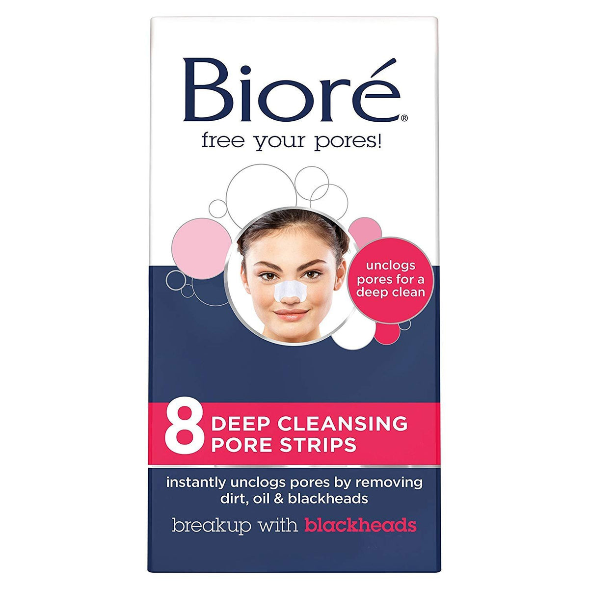 Deep Cleansing Pore Nose Strips for Blackhead Removal - 8 Count