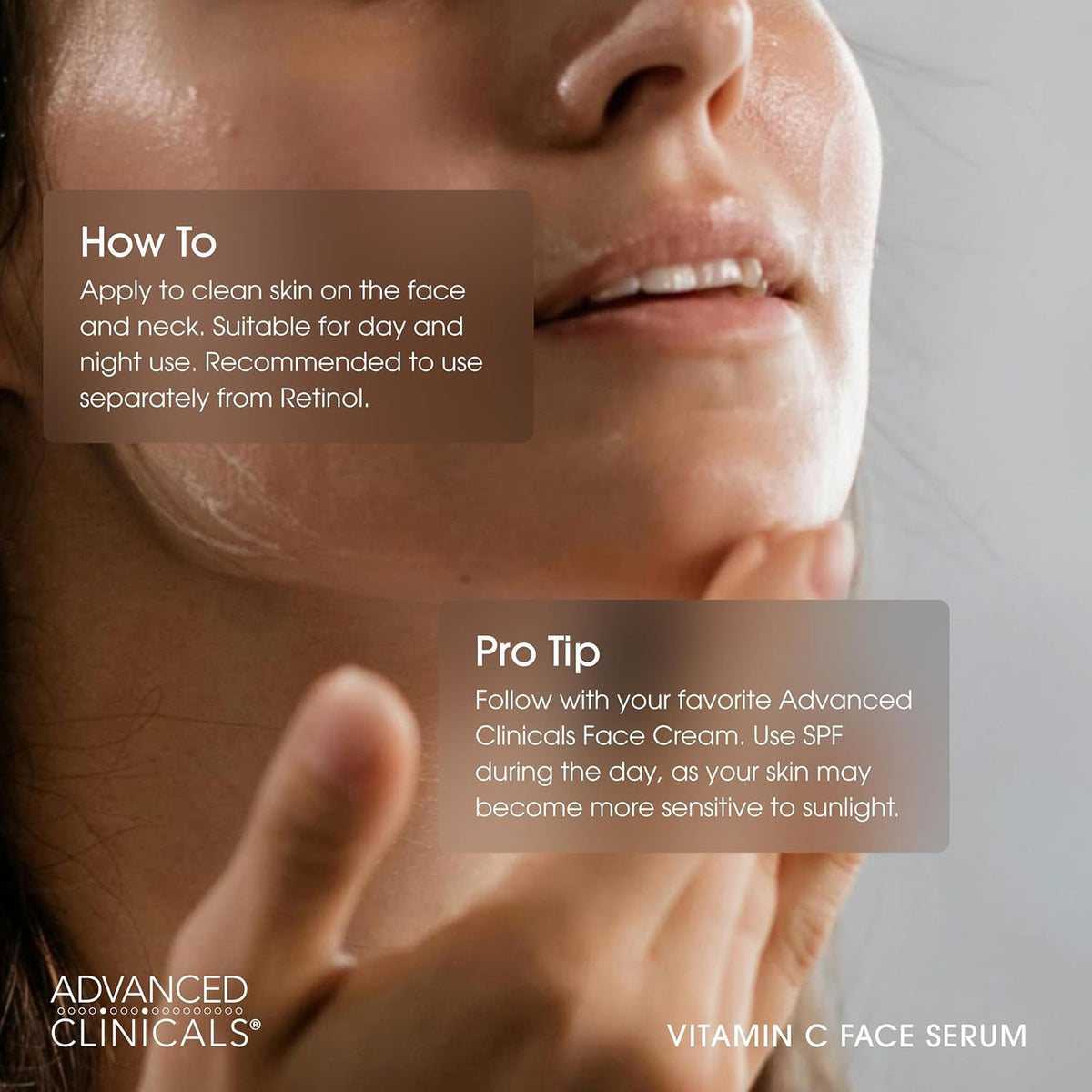 Vitamin C Brightening Face Serum & Cream Set for Dark Spots & Dull Skin