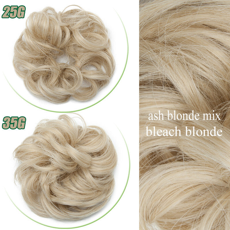 Curly Messy Bun Hair Piece Scrunchie Thick Updo Hair Extensions - Real Human Hair