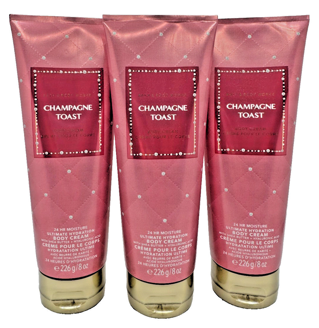 Champagne Toast Body Cream Lotion 8 oz - Pack of 3