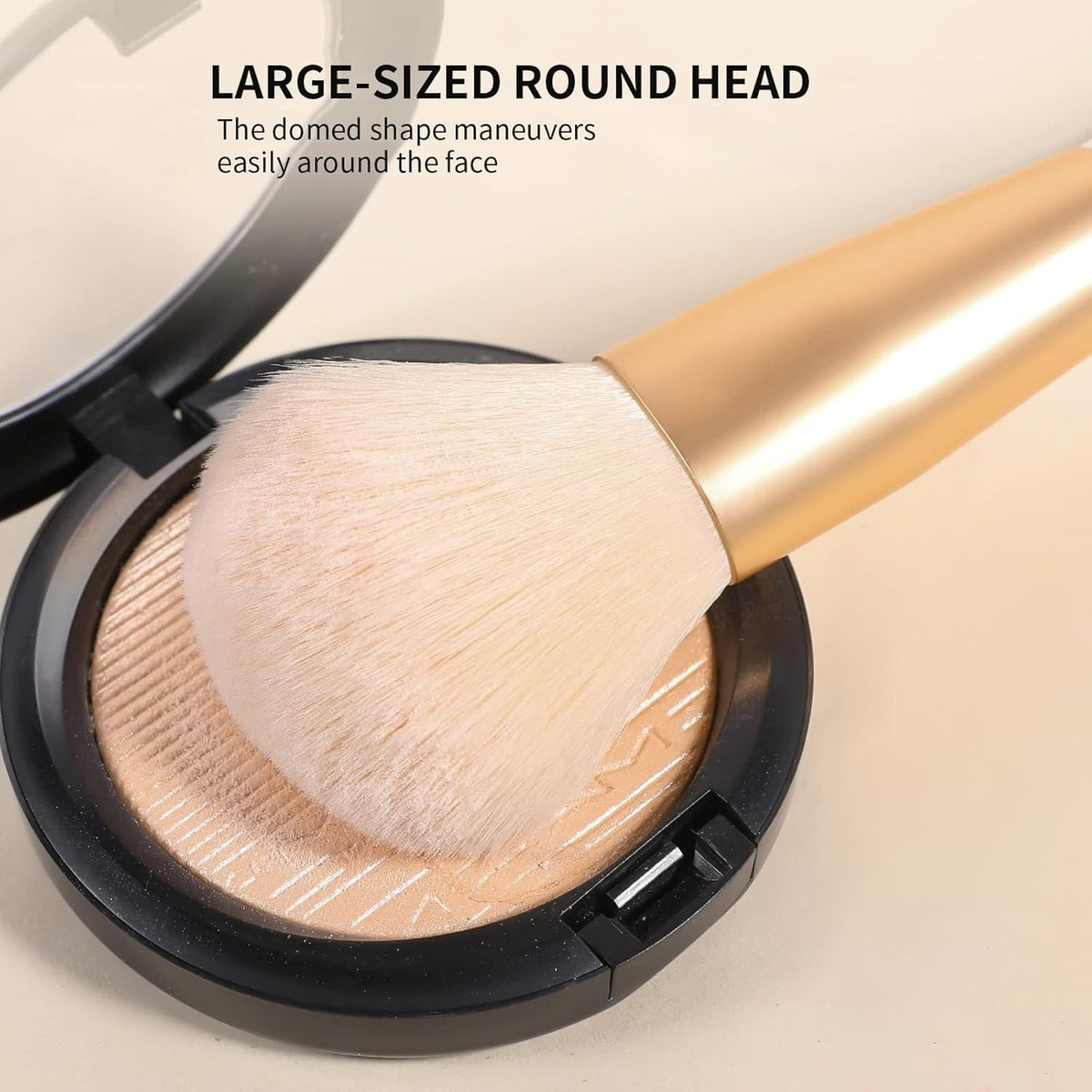 Large Fluffy Makeup Powder Brush with Soft Synthetic Bristles
