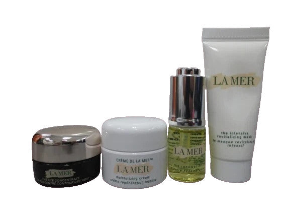 La Mer Beauty Gift Set with Eye Concentrate Moisturizer Mask and Renewal Oil