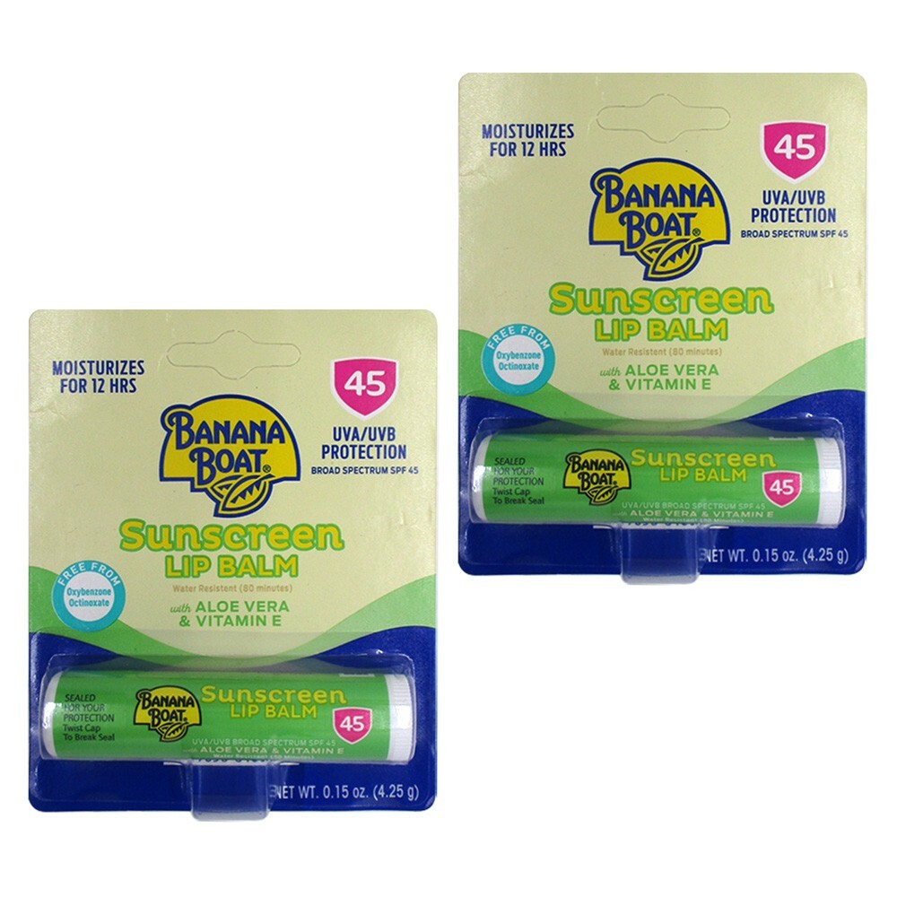 SPF 45 Lip Balm with Aloe Vera & Vitamin E — Sun Protection for Lips - 5 Pack