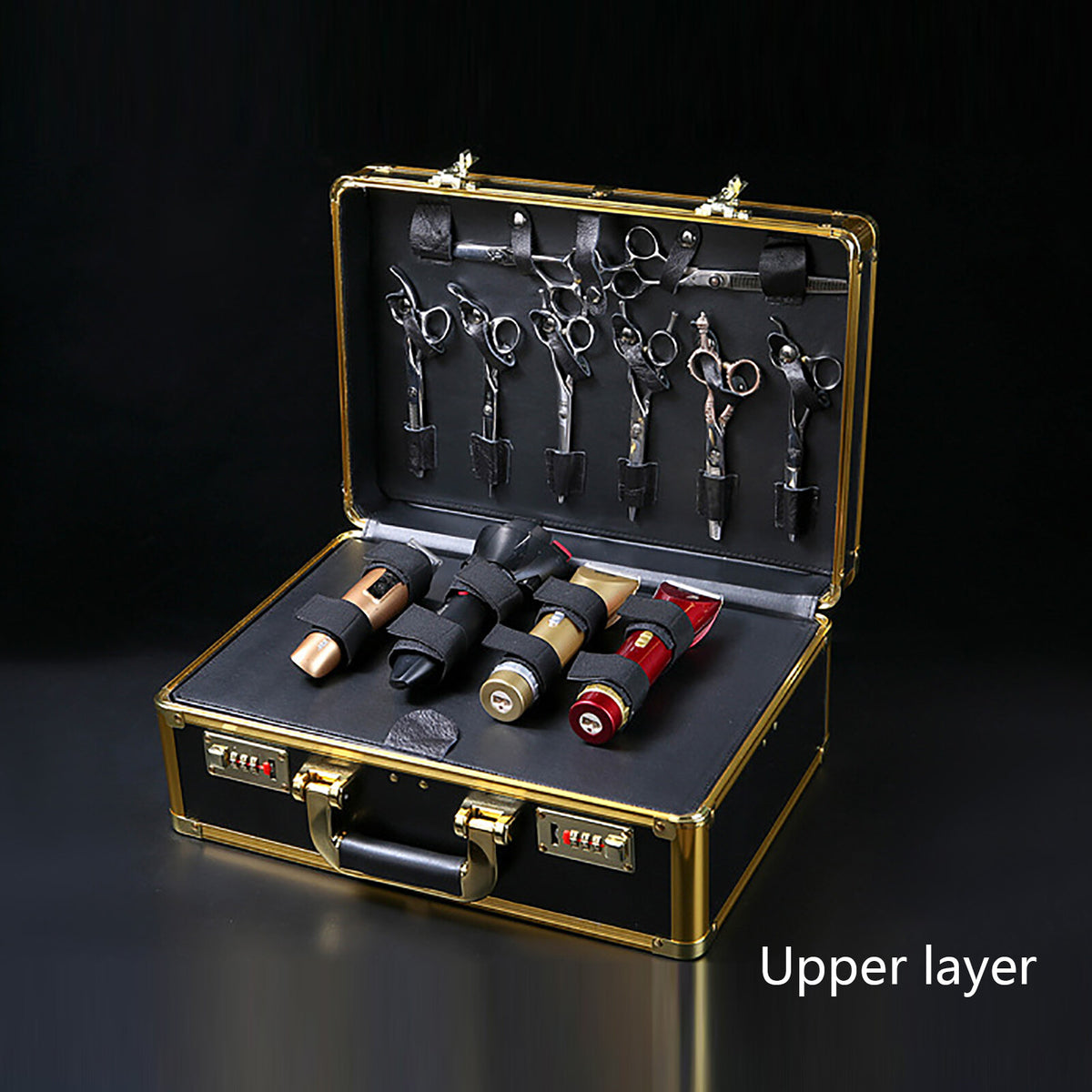 Portable Barber Shop Case Travel Carrying Shears Scissors Combs