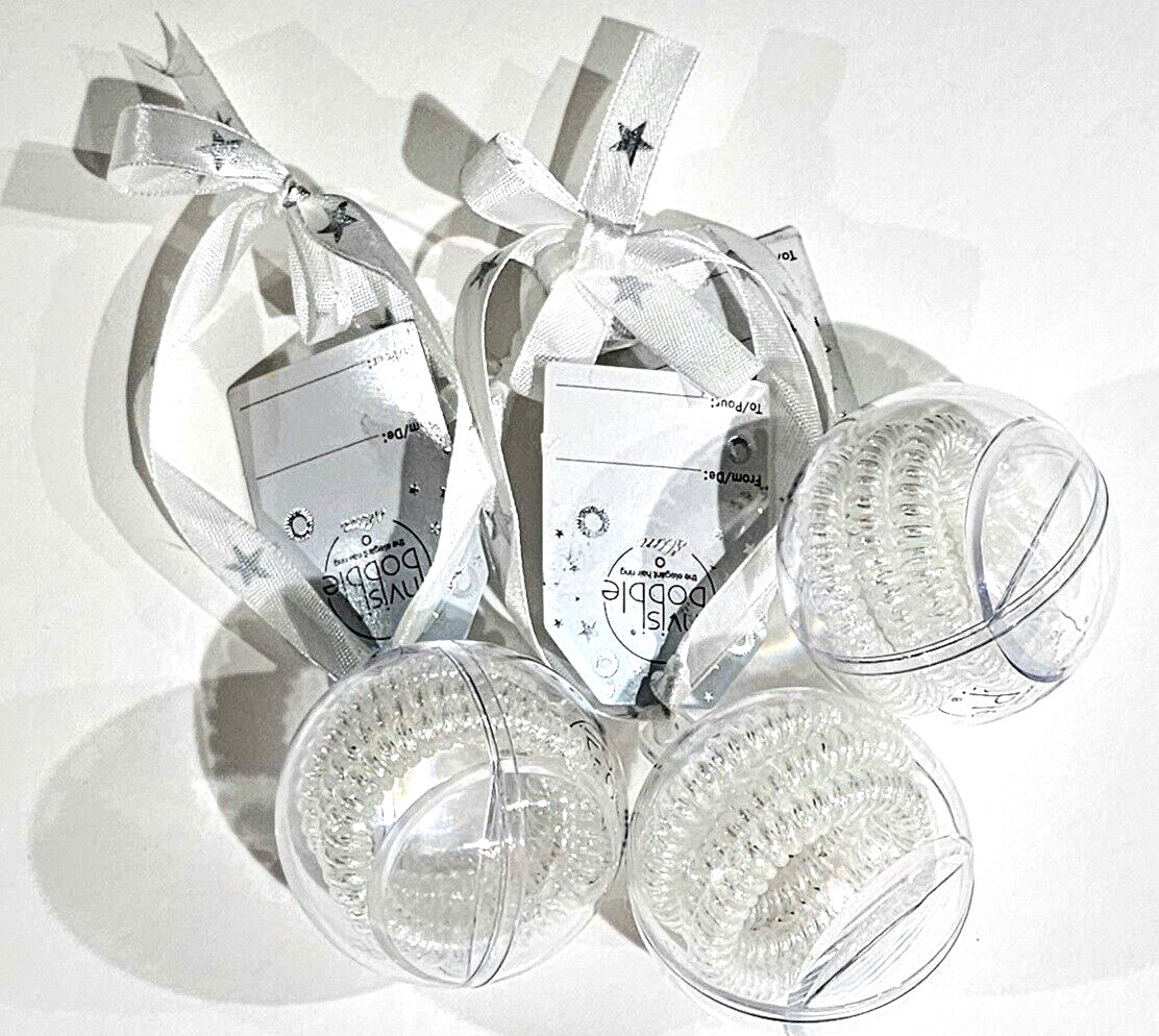 3 Packs Of Invisi Bobble Slim Elegant Hair Ring Delicate Look Pearl