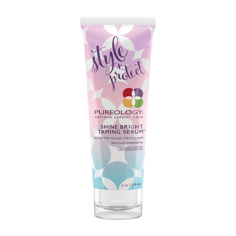 Pureology Shine Bright Taming Serum 4 oz Anti-Frizz Hair Serum with UV Protection