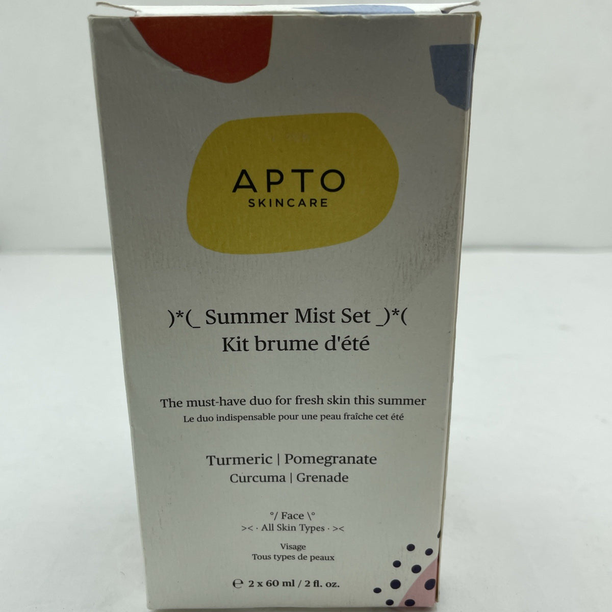 Apto Skincare Summer Mist Set Turmeric & Pomegranate Face Setting Spray
