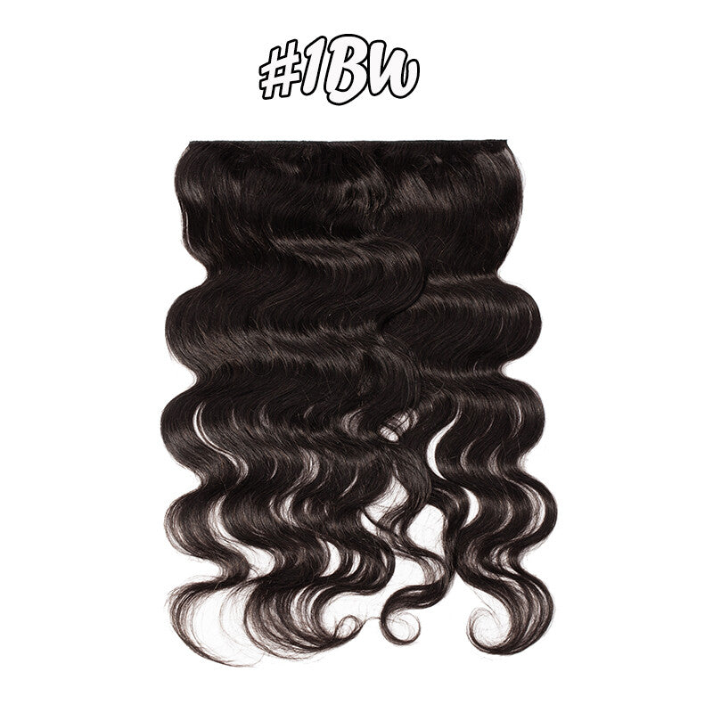 Natural Clip-In Hair Extensions with Balayage Color - Long & Thick One Piece