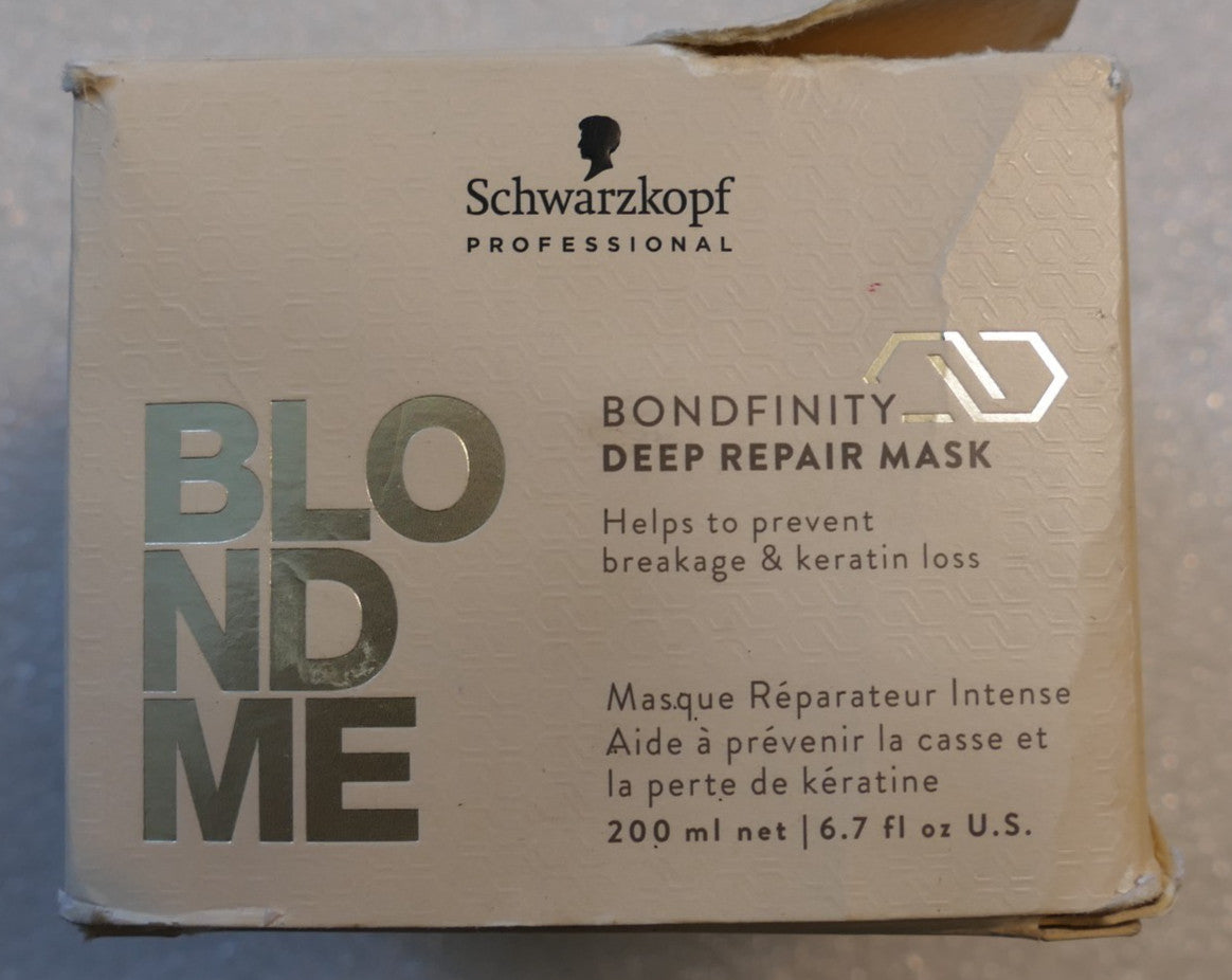 Schwarzkopf BlondMe Deep Repair Hair Mask - Bonding & Damage Recovery, 6.7 oz