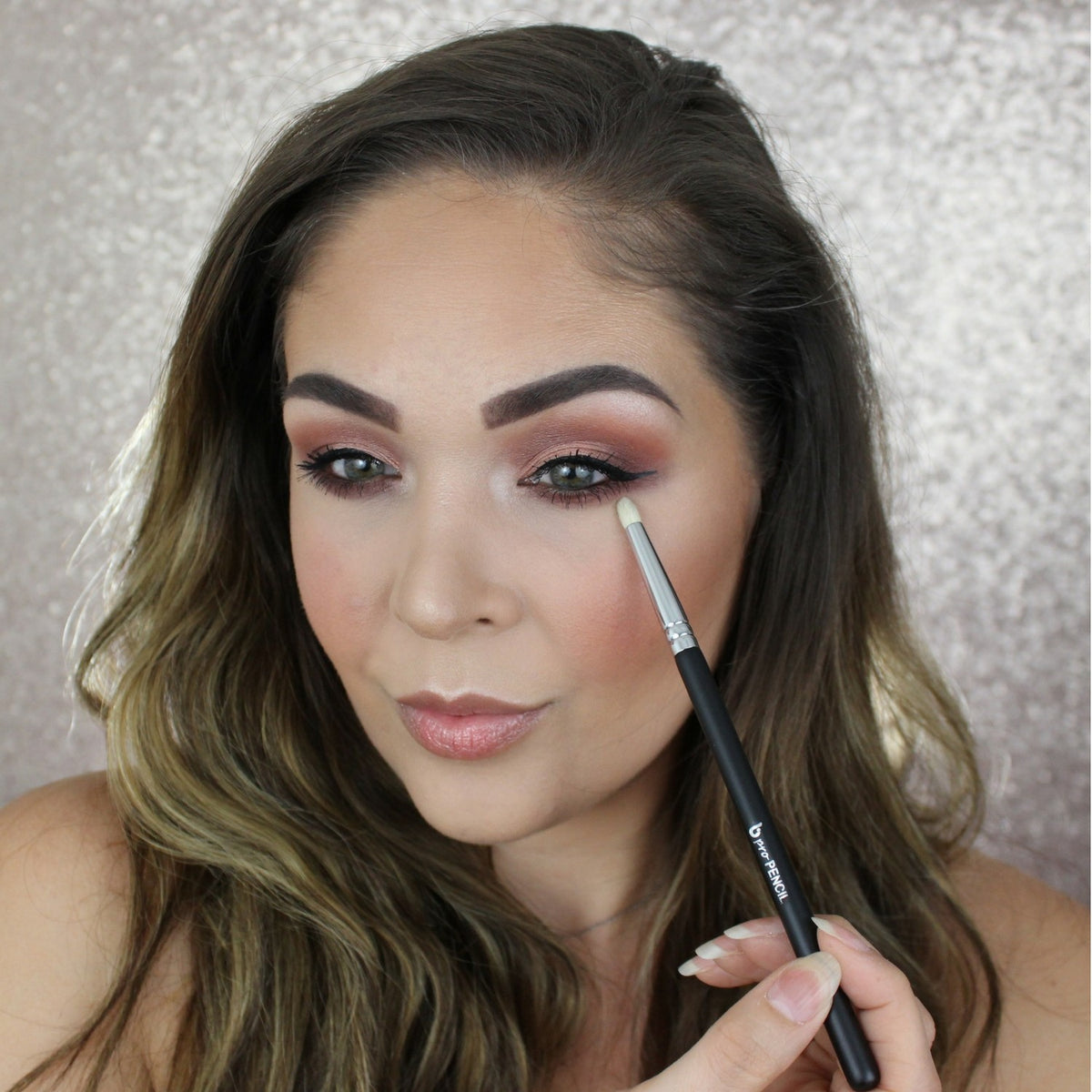 Pro Eye Pencil with Soft Pointed Brush for Smudging and Definition