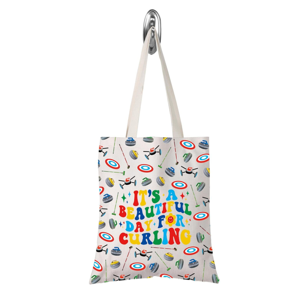 Cute Curling Tote Bag - Gift for Curling Fans and Sport Lovers