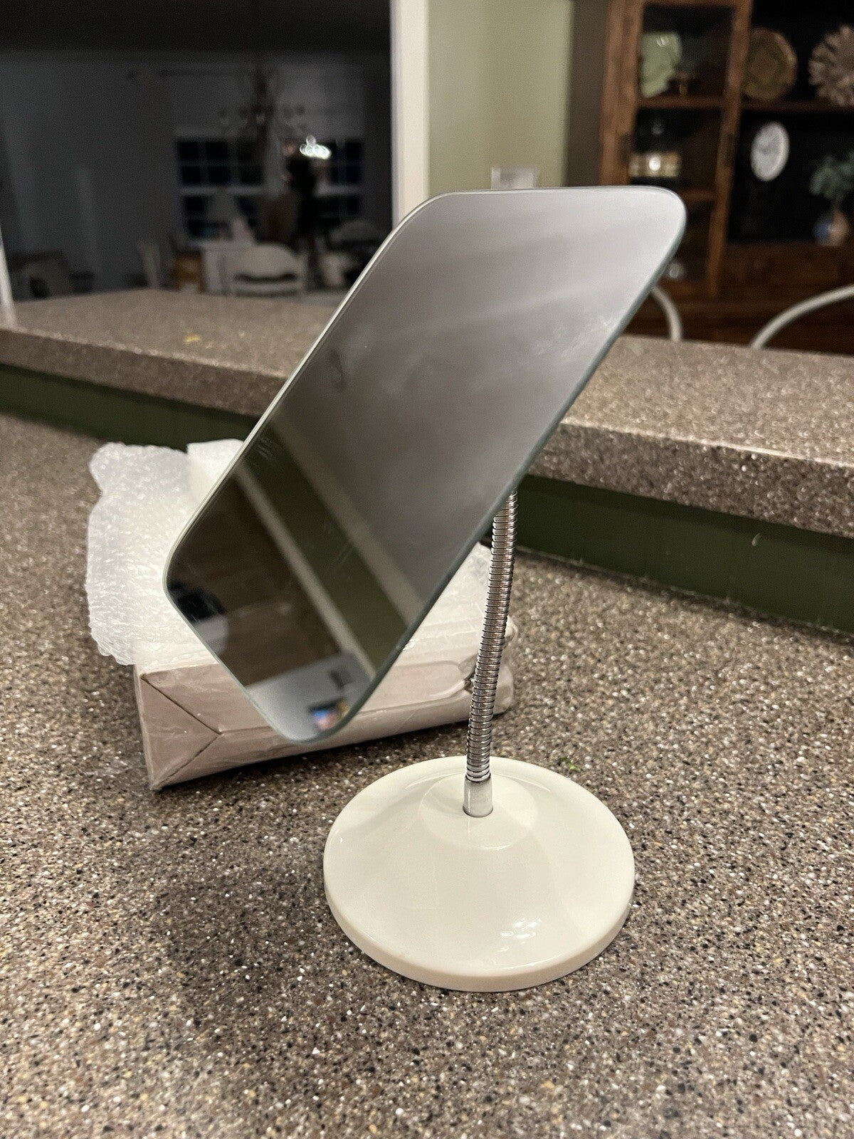 Adjustable Folding Makeup Mirror 7.5x6.5 Inch Portable 360° Rotation