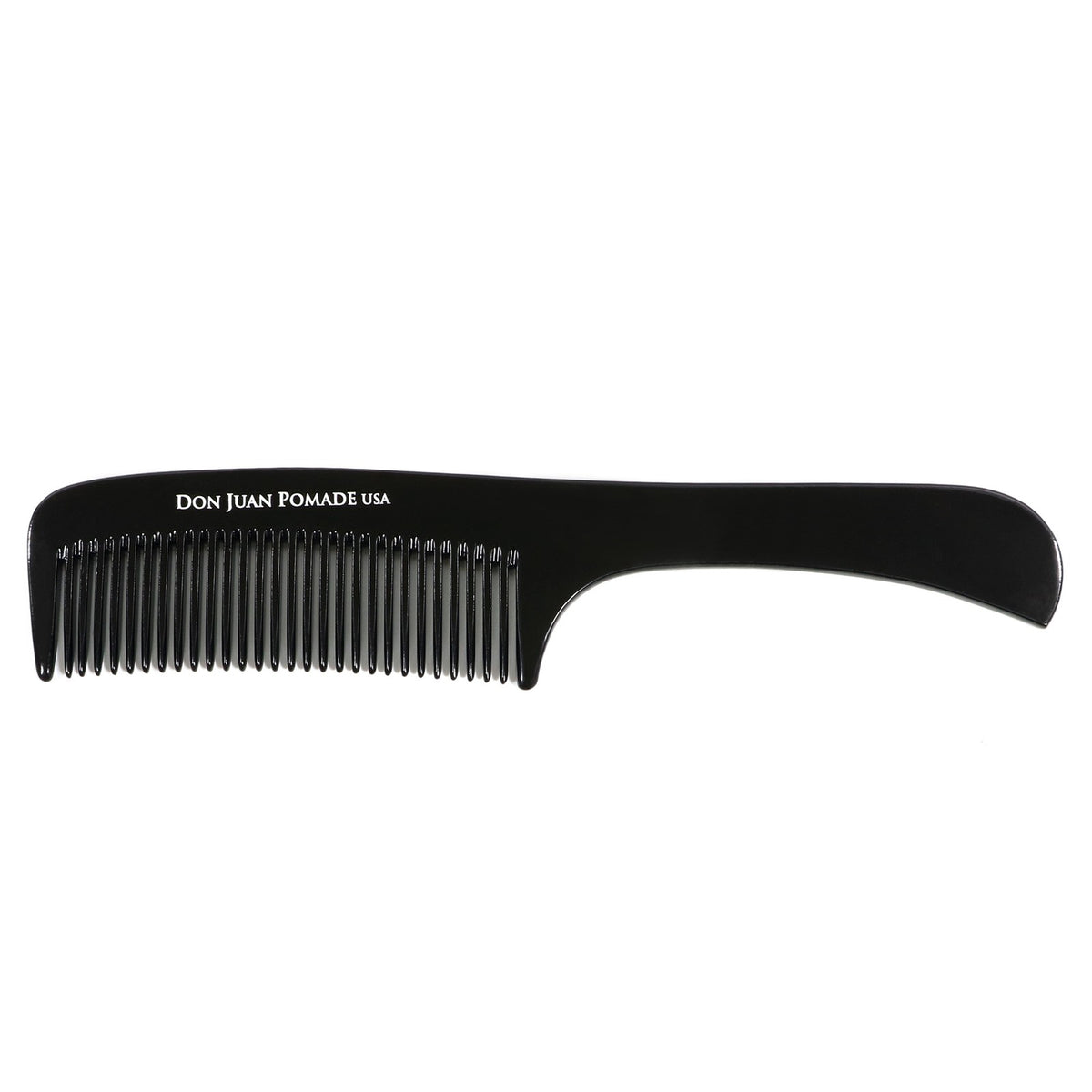 Handmade Black Styling Handle Comb 8.7 Inches - Gentle Tangle-Free Hair Tool