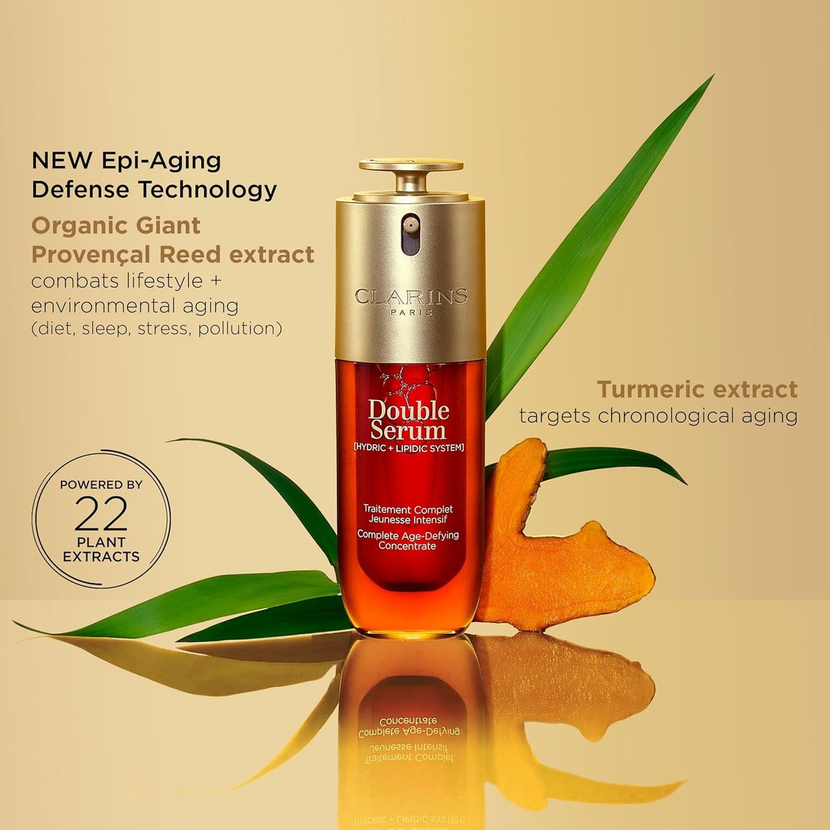 Clarins Skin Care Starter Set with Double Serum – Hydrating & Brightening