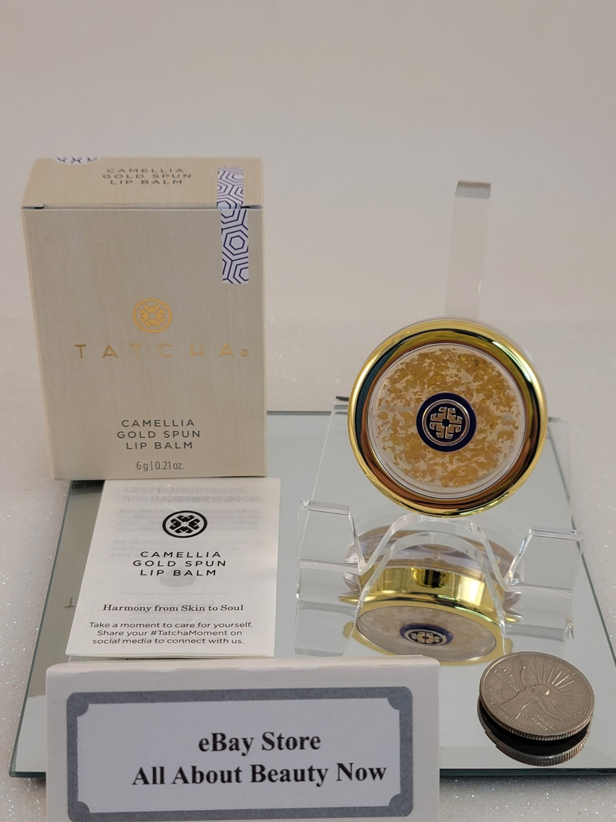 Lip Balm with 23K Gold Flakes & Japanese Camellia Oil - Hydrating & Nourishing 0.21 oz
