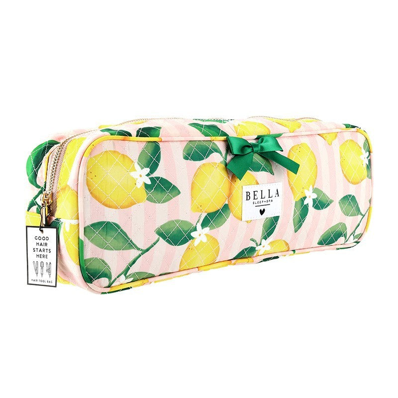 Waterproof Quilted Hair Tool Travel Bag - Organizer for Curling Iron & Straightener
