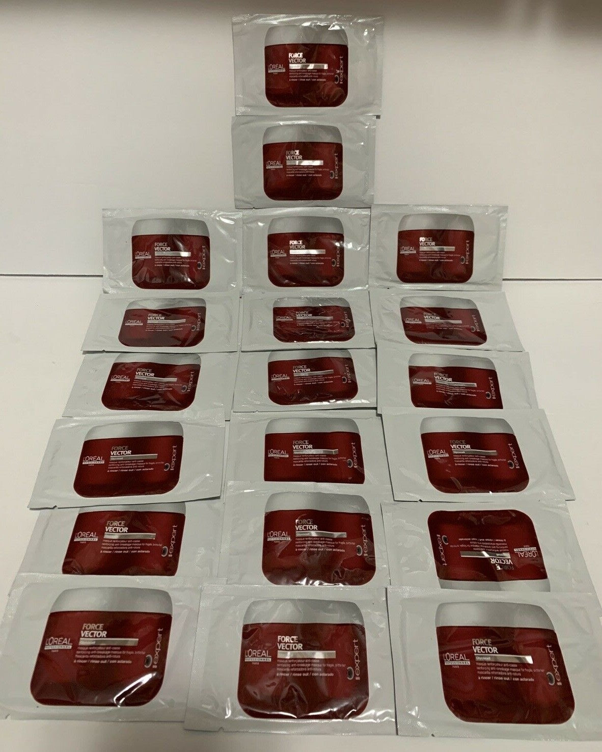L'Oreal Glycocell Expert Force Vector Hair Mask Pack - 20 x 15ml Travel & Gym Size