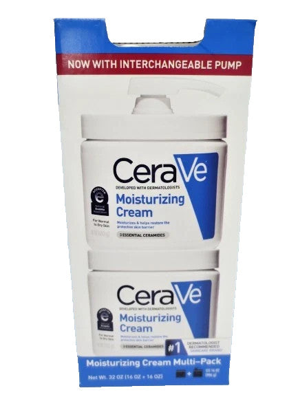 CERAVE MOISTURIZING CREAM NORMAL TO DRY SKIN 16 OZ 2 MULTI-PACK 4PCS
