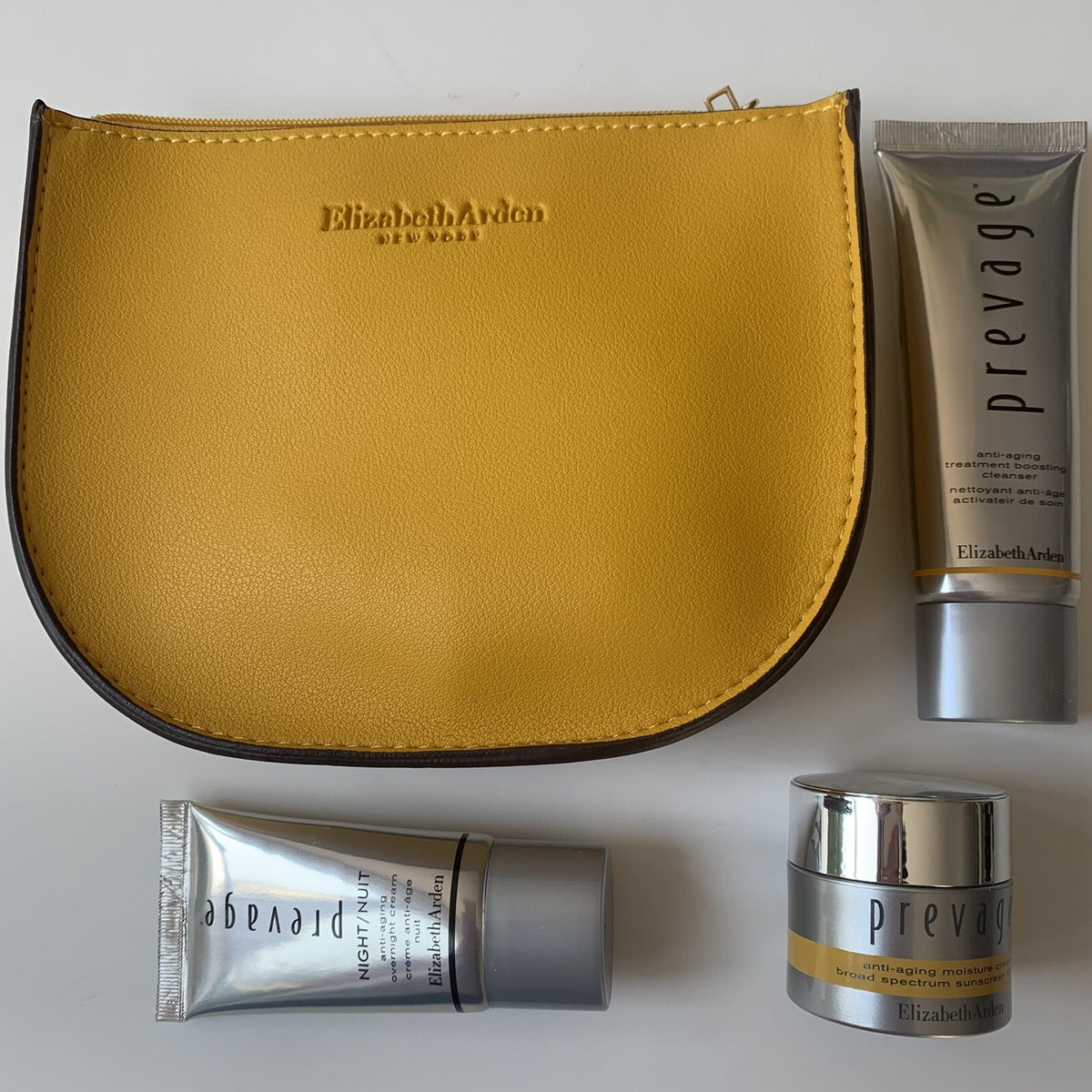 Travel Skincare Set with Overnight Moisturizer, SPF 30 Day Cream, Cleanser & Bag