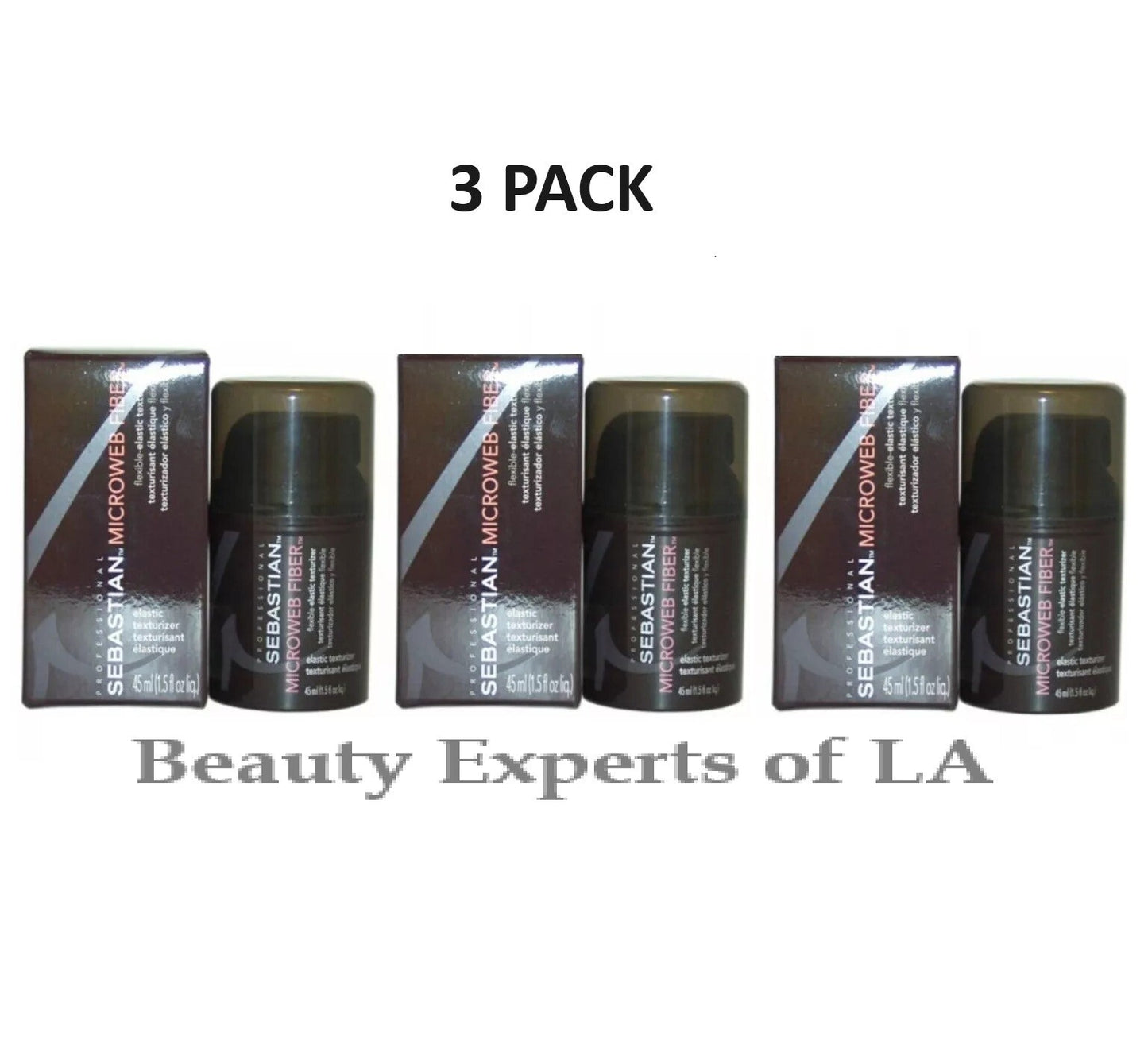 3 Pack Flexible Hair Texturizer - Microweb Fiber, 1.5 oz for Styling