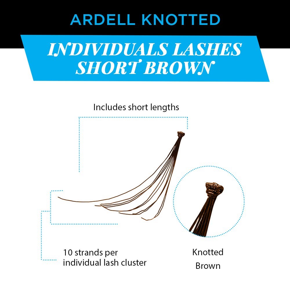Short Brown Individual False Eyelashes - Natural Volume & Length