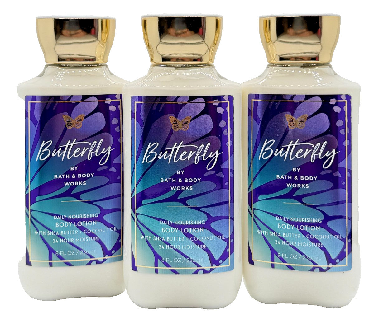 Bath & Body Works Body Lotion - Butterfly, 8 oz (3-Pack)
