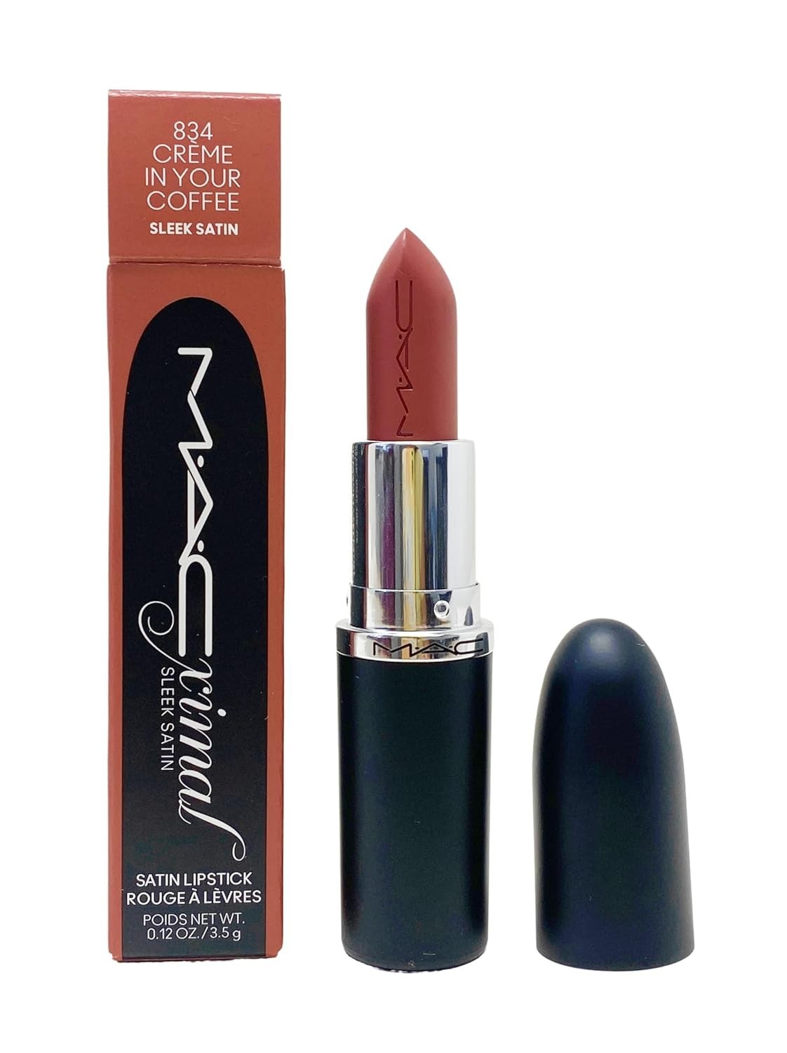 MAC Satin Lipstick #834 Creme in Your Coffee 0.12 oz Full Size