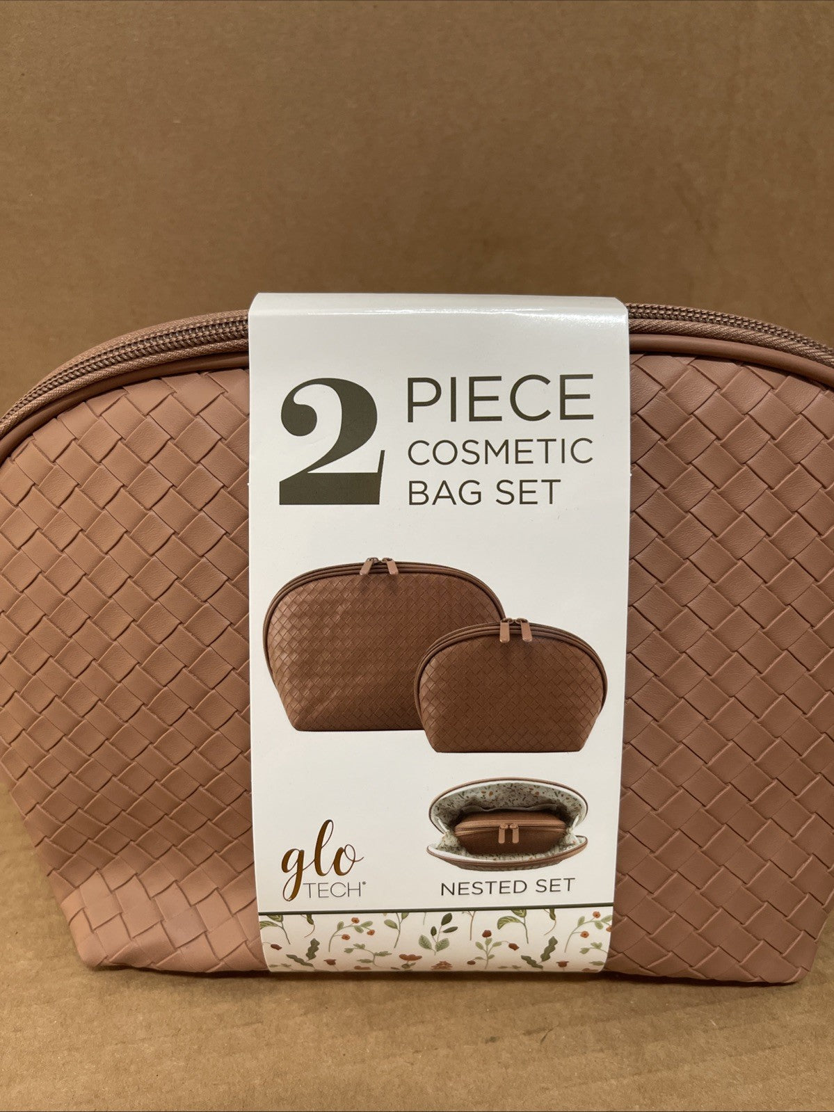 Glo Tech 2-Piece Cosmetic Bag Set - Travel Toiletry Organizer